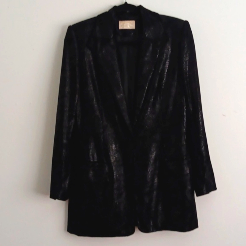 Cache Black Shimmer Blazer